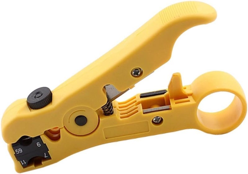 exgoofit Pack 2pcs Universal Cable Wire Stripper Cutter Stripping Tool for Flat or Round UTP Cat5 Cat6 Wire Coax Coaxial - Image 2